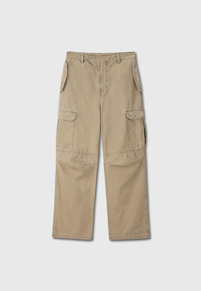 Garment-dyeing Six Pocket Cargo Pants_ Faded beige