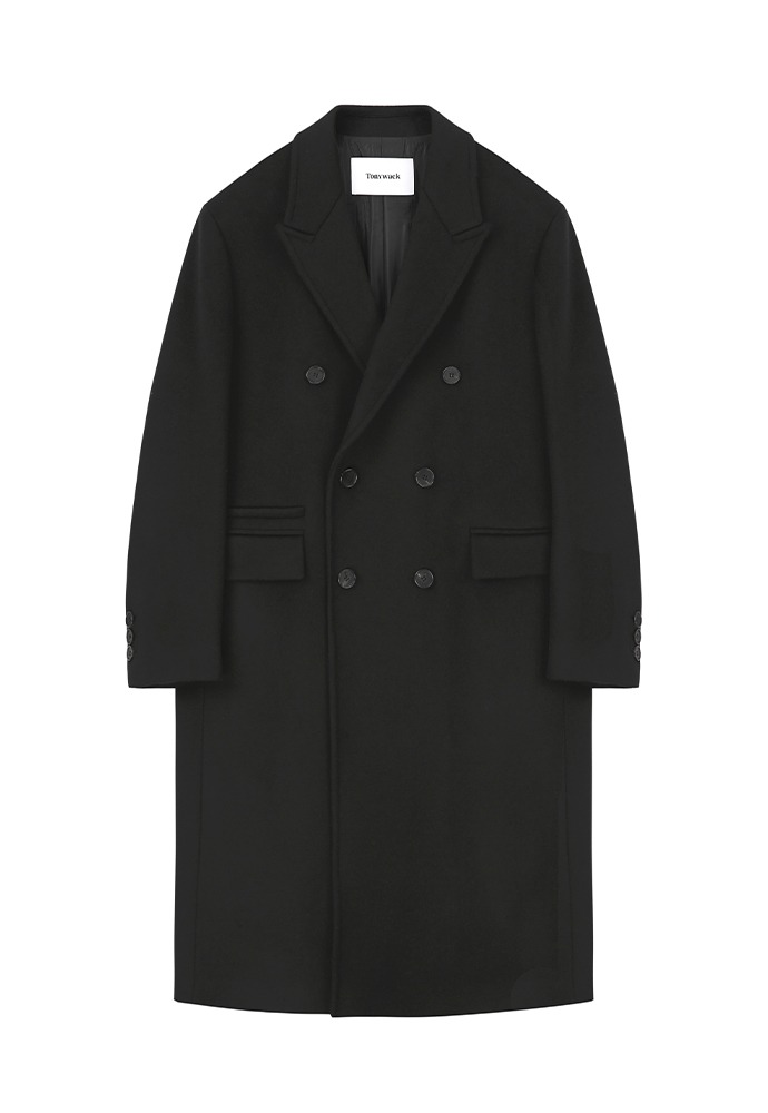 Double-breasted Chesterfield Coat_ Black Cashmere
